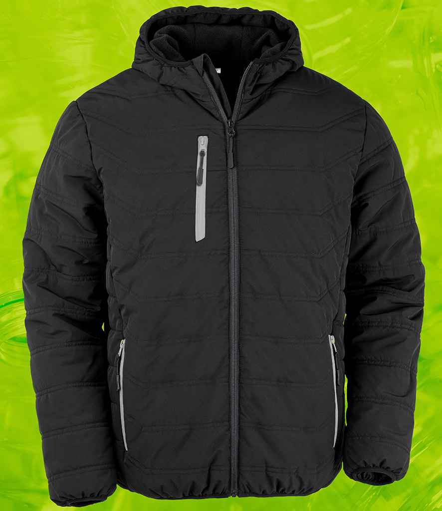 Result Genuine Recycled Compass Padded Winter Jacket - Black/Grey (RS240)