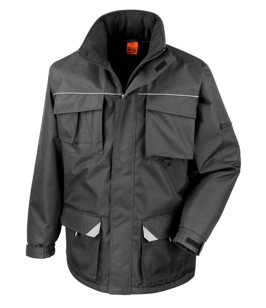Result Work-Guard Sabre Long Coat - Black (RS301)