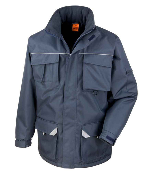 Result Work-Guard Sabre Long Coat - Navy (RS301)