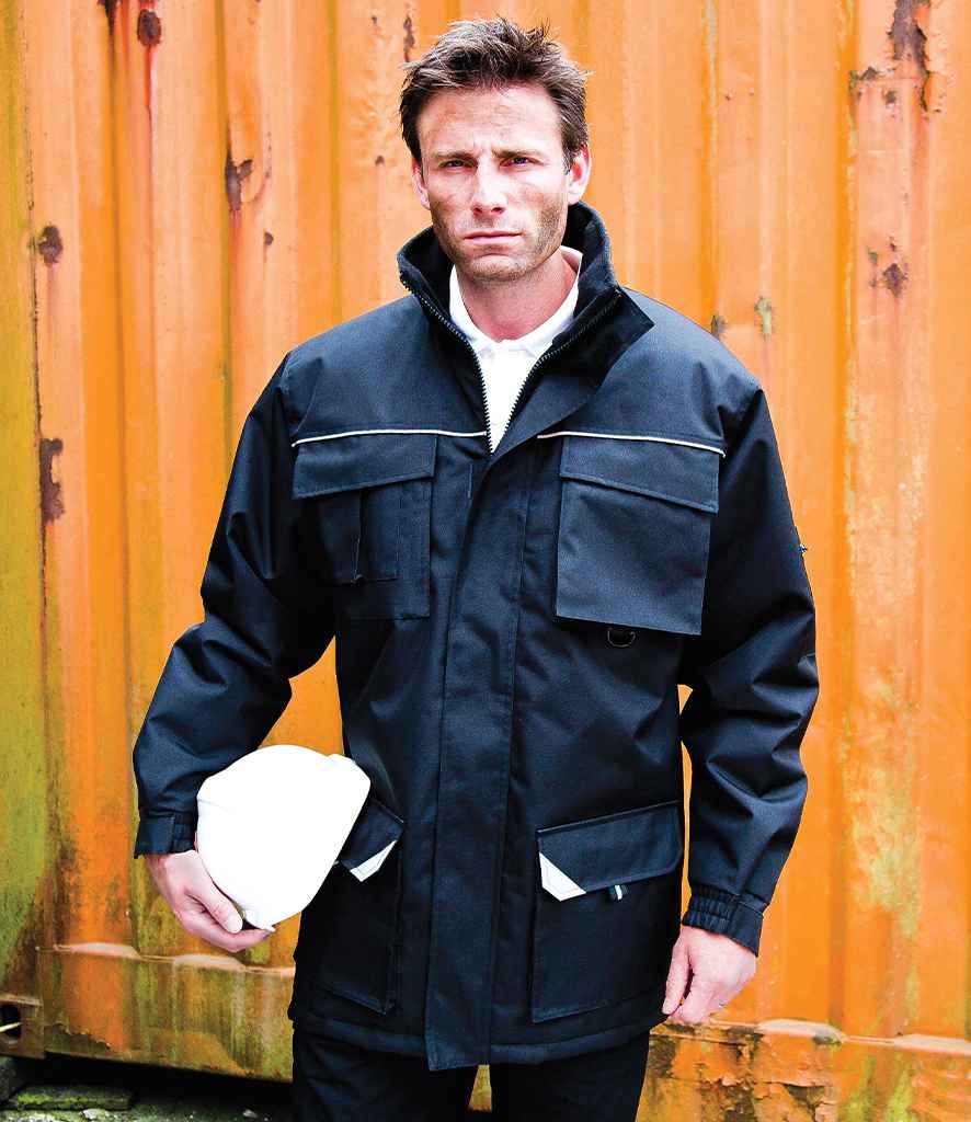 Result Work-Guard Sabre Long Coat - Navy (RS301)