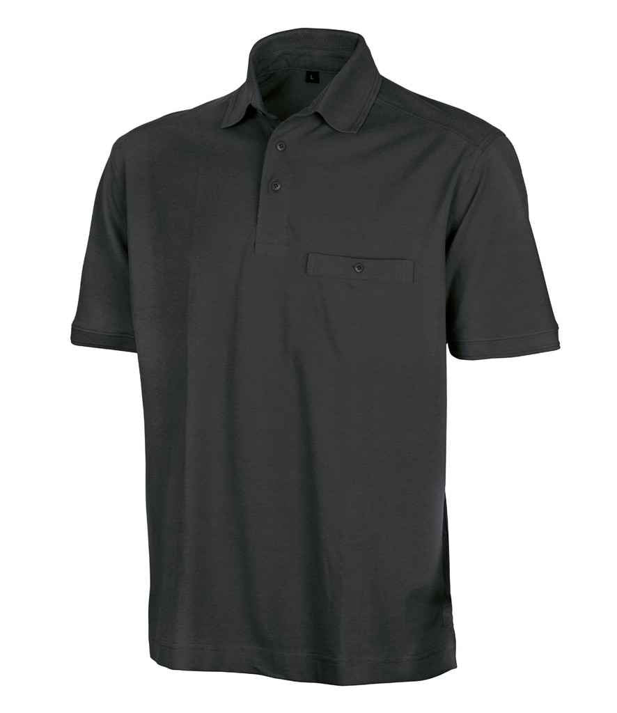 Result Work-Guard Apex Pocket Piqué Polo Shirt - Black (RS312)