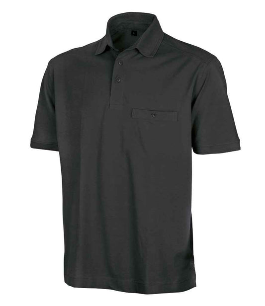 Result Work-Guard Apex Pocket Piqué Polo Shirt - Black (RS312)