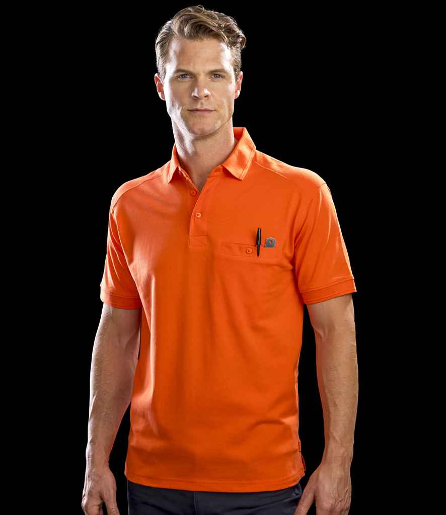 Result Work-Guard Apex Pocket Piqué Polo Shirt - Orange (RS312)