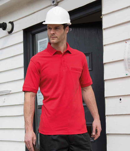 Result Work-Guard Apex Pocket Piqué Polo Shirt - Red (RS312)