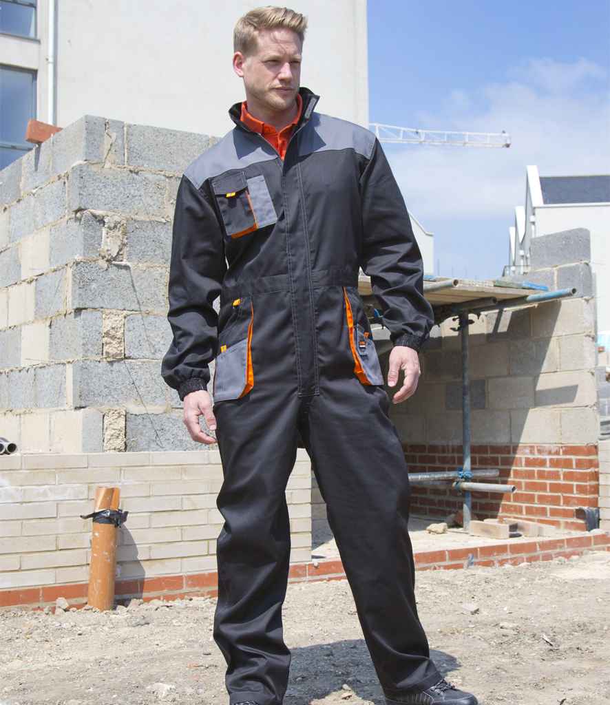 Result Work-Guard Lite Coverall - Black/Grey (RS321)