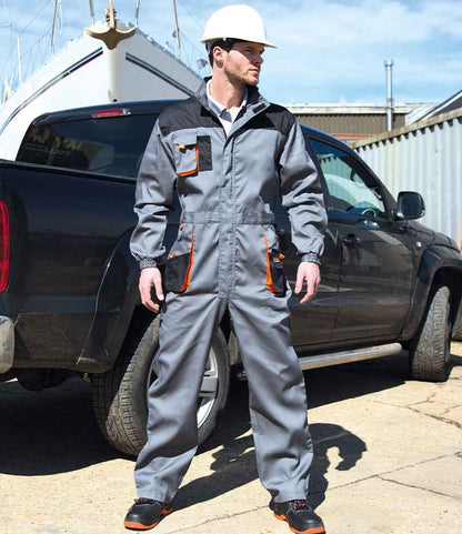 Result Work-Guard Lite Coverall - Grey/Black (RS321)