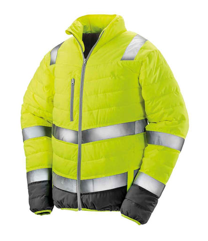 Result Safe-Guard Soft Safety Jacket - Fluorescent Yellow/Grey (RS325M)