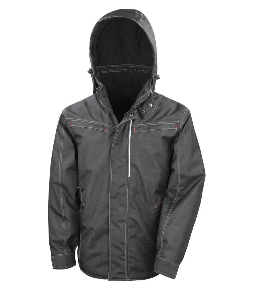 Result Work-Guard Denim Texture Rugged Jacket - Black (RS326)
