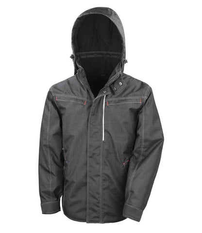 Result Work-Guard Denim Texture Rugged Jacket - Black (RS326)