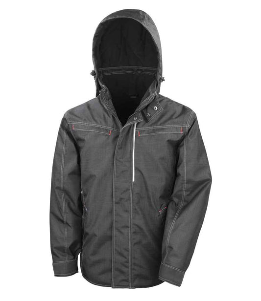 Result Work-Guard Denim Texture Rugged Jacket - Black (RS326)