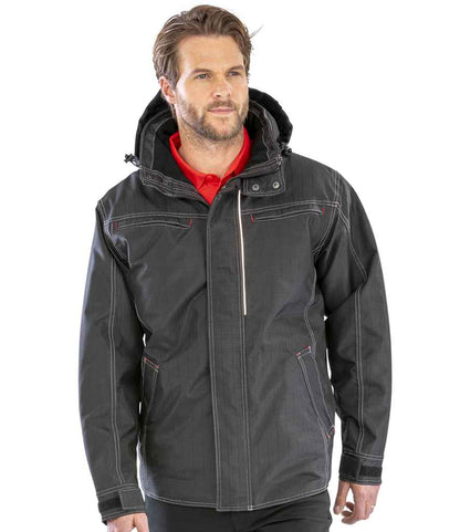 Result Work-Guard Denim Texture Rugged Jacket - Black (RS326)