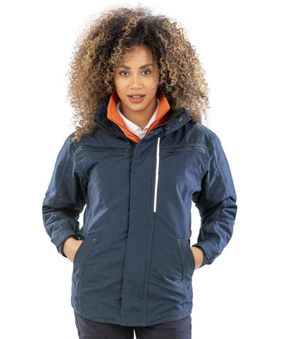 Result Work-Guard Denim Texture Rugged Jacket - Navy (RS326)