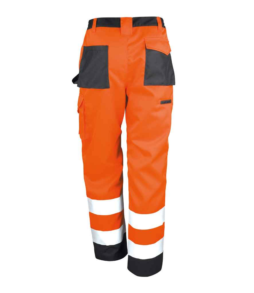 Result Safe-Guard Hi-Vis Cargo Trousers - Fluorescent Orange (RS327)