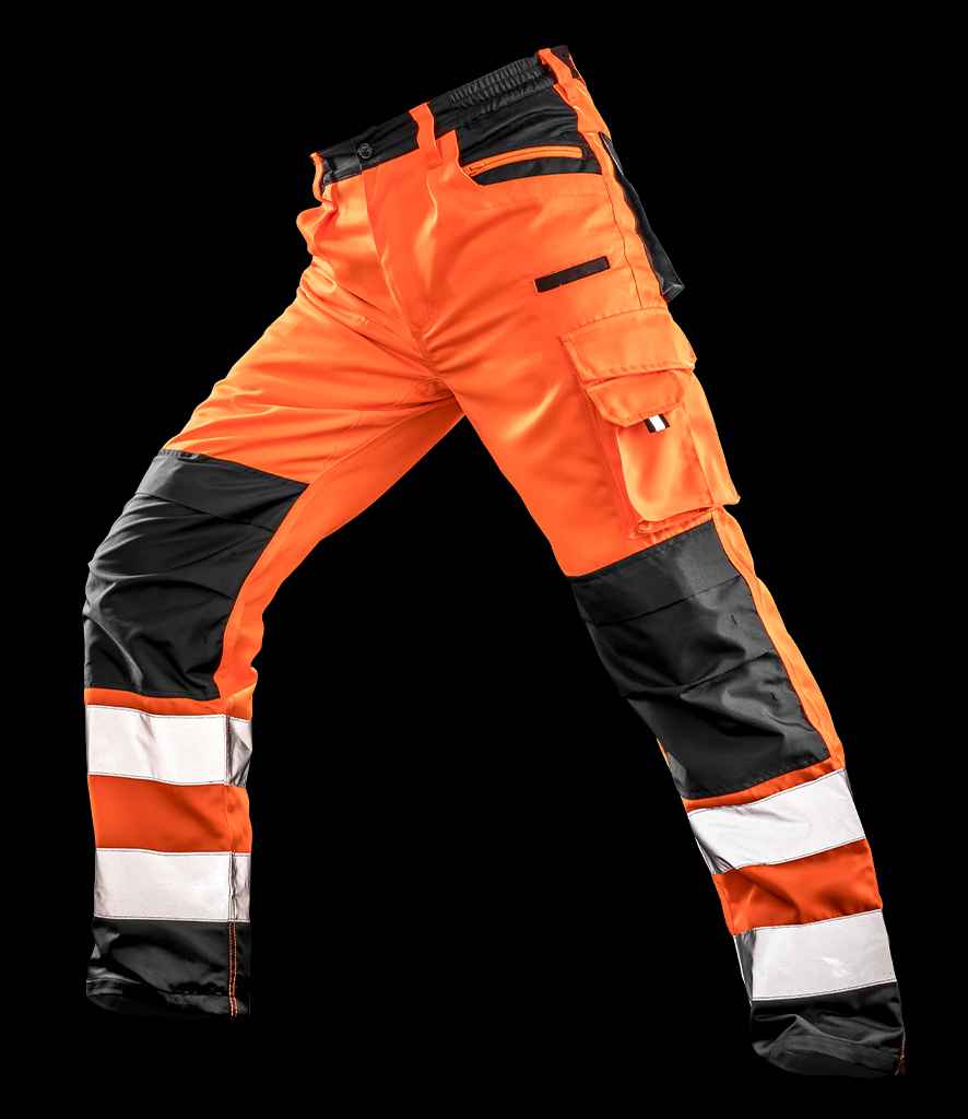 Result Safe-Guard Hi-Vis Cargo Trousers - Fluorescent Orange (RS327)