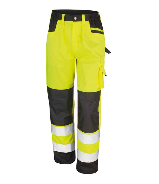 Result Safe-Guard Hi-Vis Cargo Trousers - Fluorescent Yellow (RS327)