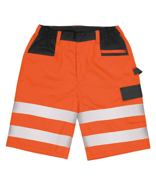 Result Safe-Guard Hi-Vis Cargo Shorts - Fluorescent Orange (RS328)