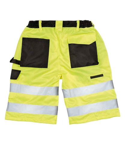 Result Safe-Guard Hi-Vis Cargo Shorts - Fluorescent Yellow (RS328)