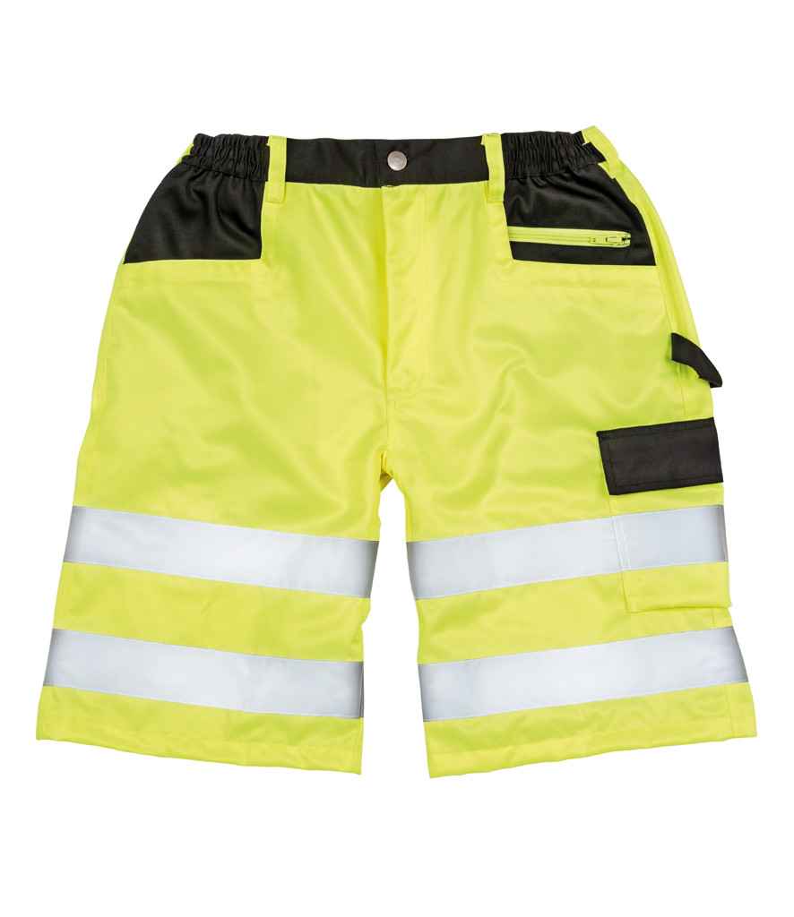 Result Safe-Guard Hi-Vis Cargo Shorts - Fluorescent Yellow (RS328)