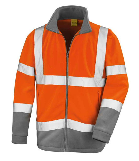 Result Safe-Guard Hi-Vis Micro Fleece Jacket - Fluorescent Orange (RS329)