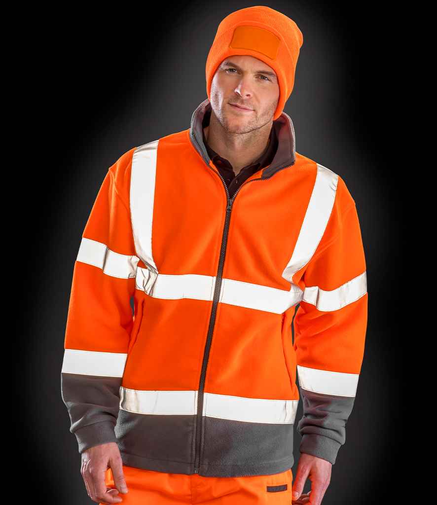 Result Safe-Guard Hi-Vis Micro Fleece Jacket - Fluorescent Orange (RS329)