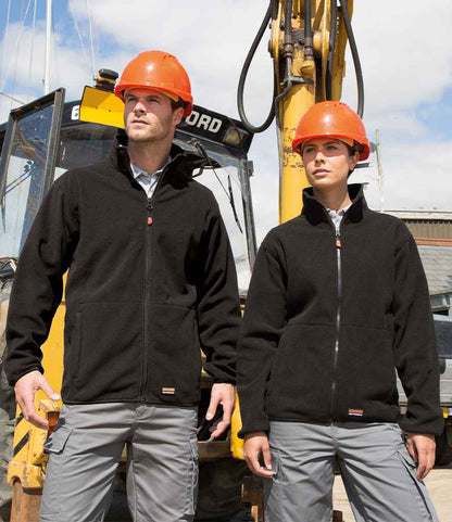 Result Work-Guard Heavy Duty Micro Fleece Jacket - Black (RS330)
