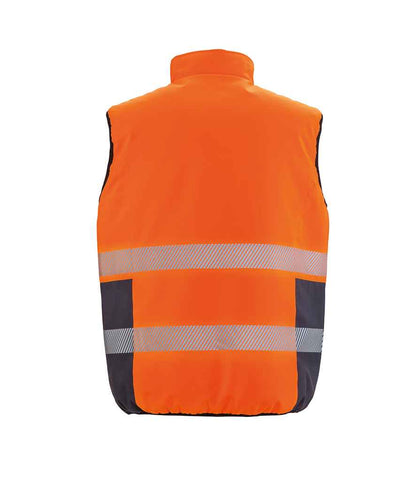 Result Safe-Guard Reversible Soft Padded Gilet - Fluorescent Orange/Navy (RS332)
