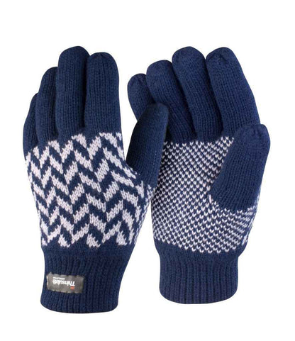 Result Pattern Thinsulate™ Gloves - Navy/Grey (RS365)