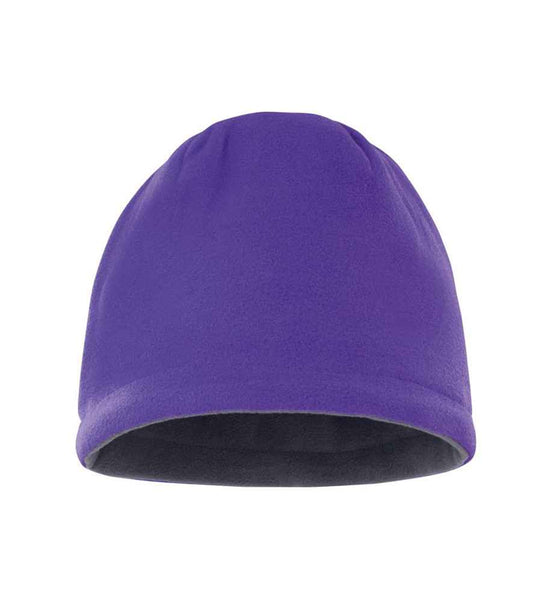 Result Reversible Fleece Skull Hat - Purple/Charcoal (RS374)