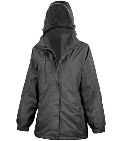 Result Ladies Journey 3-in-1 Jacket with Soft Shell Inner - Black/Black (RS400F)