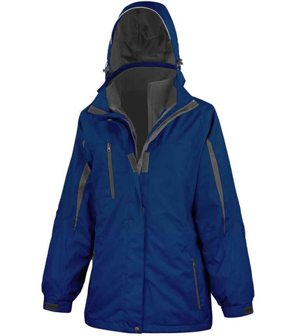 Result Ladies Journey 3-in-1 Jacket with Soft Shell Inner - Navy/Black (RS400F)