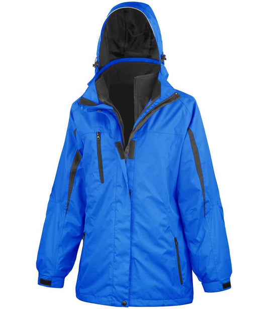 Result Ladies Journey 3-in-1 Jacket with Soft Shell Inner - Royal Blue/Black (RS400F)