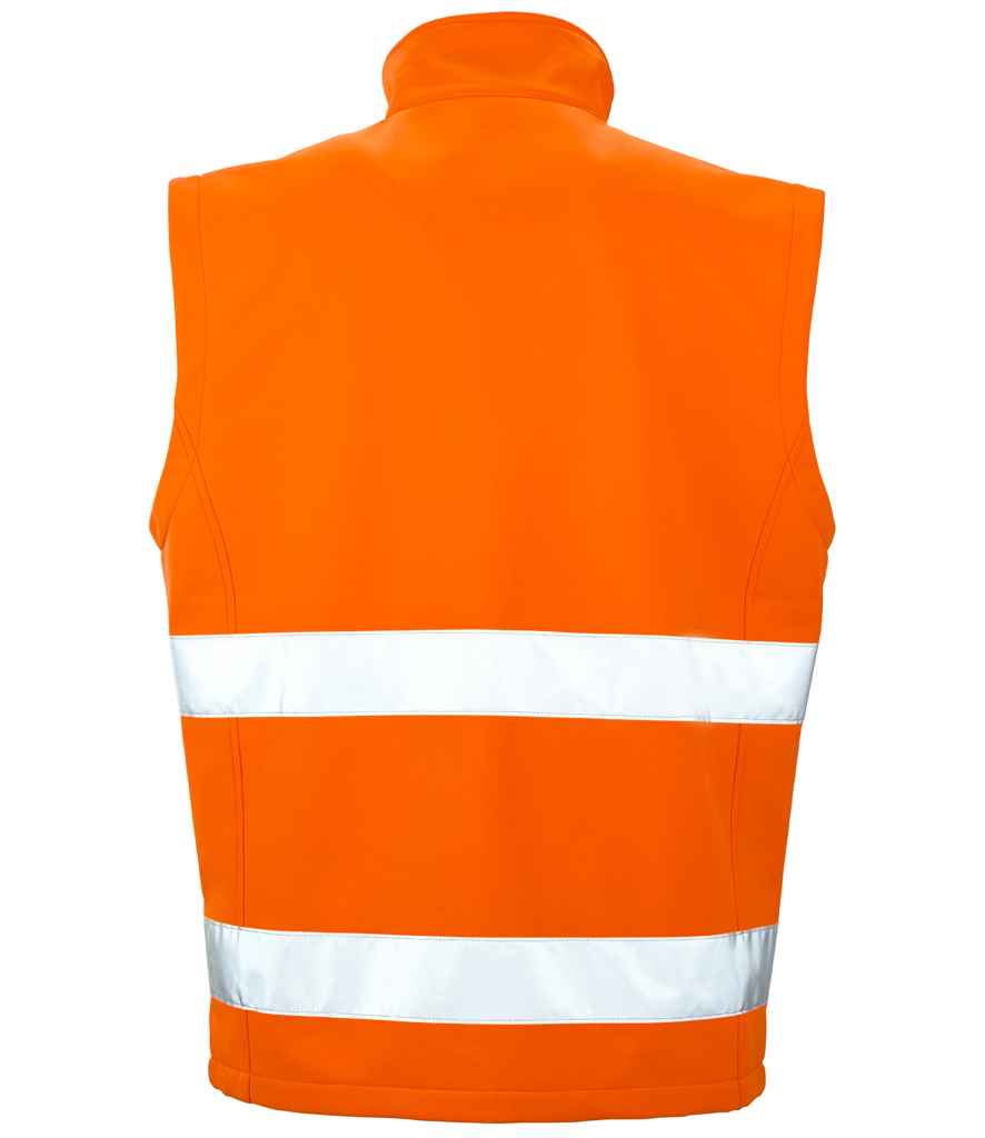 Result Safe-Guard Printable Safety Soft Shell Gilet - Fluorescent Orange/Black (RS451)