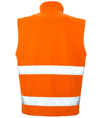 Result Safe-Guard Printable Safety Soft Shell Gilet - Fluorescent Orange/Black (RS451)