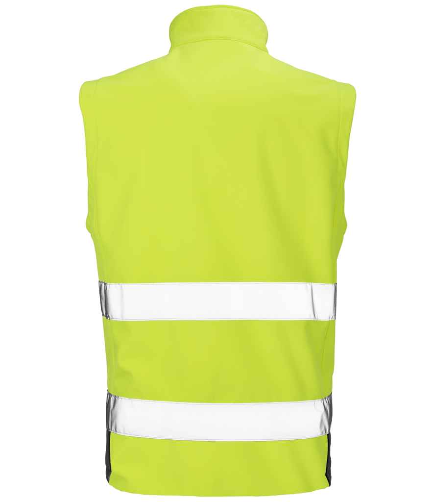 Result Safe-Guard Printable Safety Soft Shell Gilet - Fluorescent Yellow/Black (RS451)