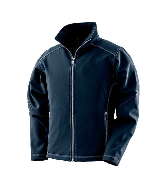 Result Work-Guard Ladies Treble Stitch Soft Shell Jacket - Navy (RS455F)