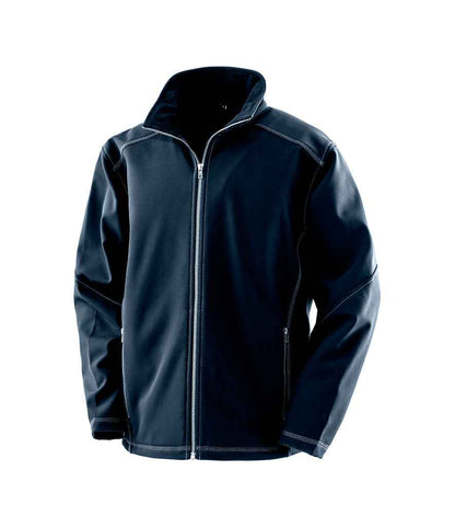 Result Work-Guard Treble Stitch Soft Shell Jacket - Navy (RS455M)