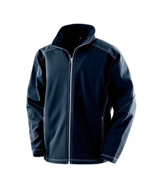 Result Work-Guard Treble Stitch Soft Shell Jacket - Navy (RS455M)