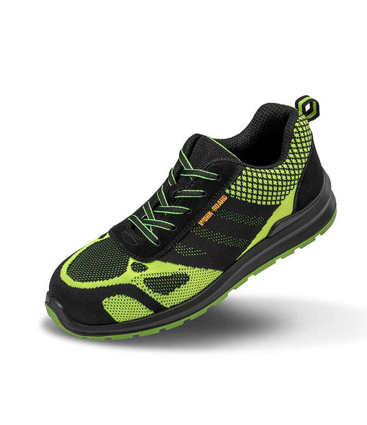 Result Work-Guard Hicks SRA SB Safety Trainers - Neon Green/Black (RS458)