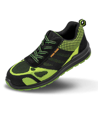 Result Work-Guard Hicks SRA SB Safety Trainers - Neon Green/Black (RS458)