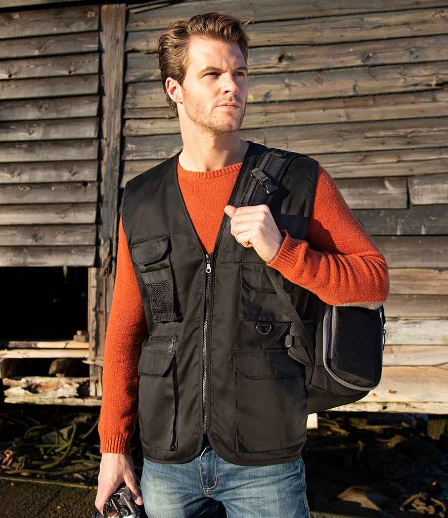 Result Work-Guard Safari Waistcoat - Black (RS45)