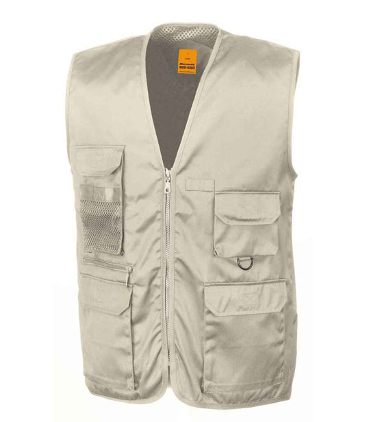 Result Work-Guard Safari Waistcoat - Camel (RS45)