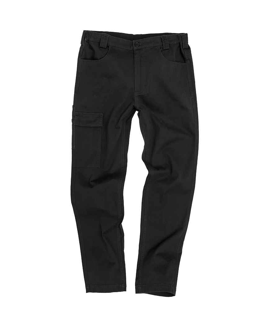 Result Work-Guard Super Stretch Slim Chino Trousers - Black (RS470M)