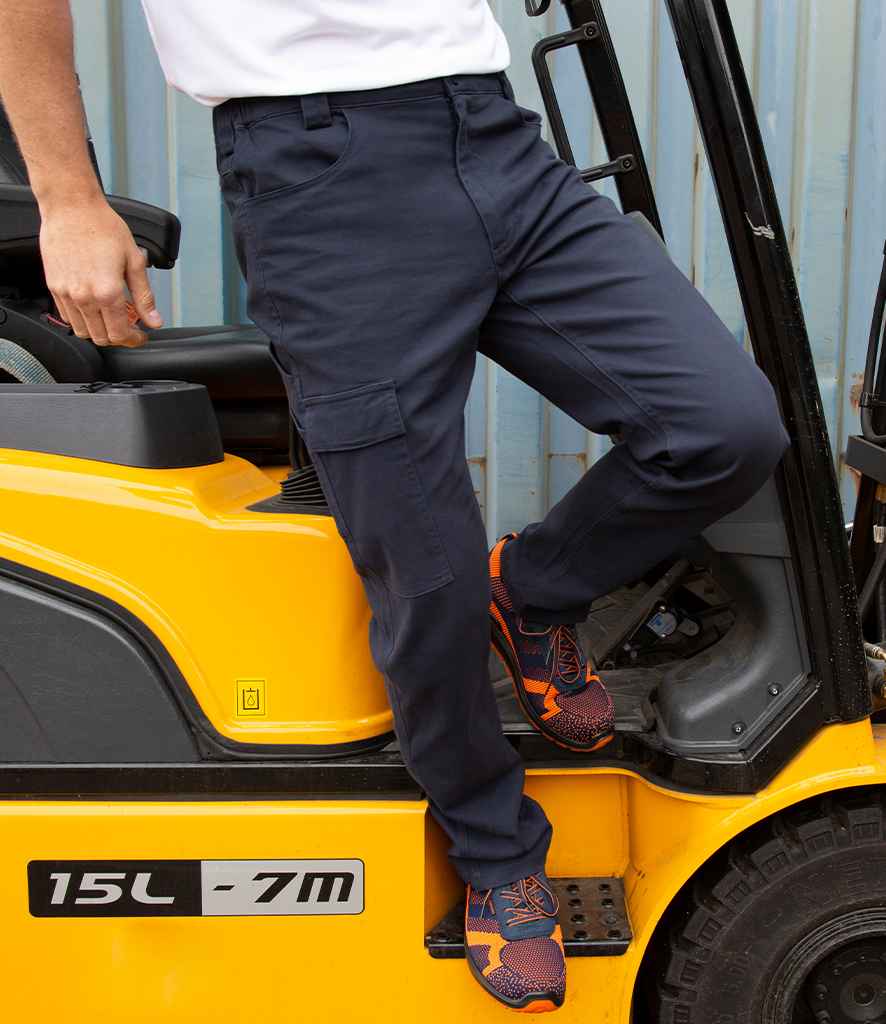Result Work-Guard Super Stretch Slim Chino Trousers - Navy (RS470M)