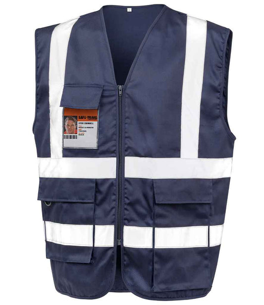 Result Safe-Guard Heavy Duty Poly/Cotton Security Vest - Navy (RS477)