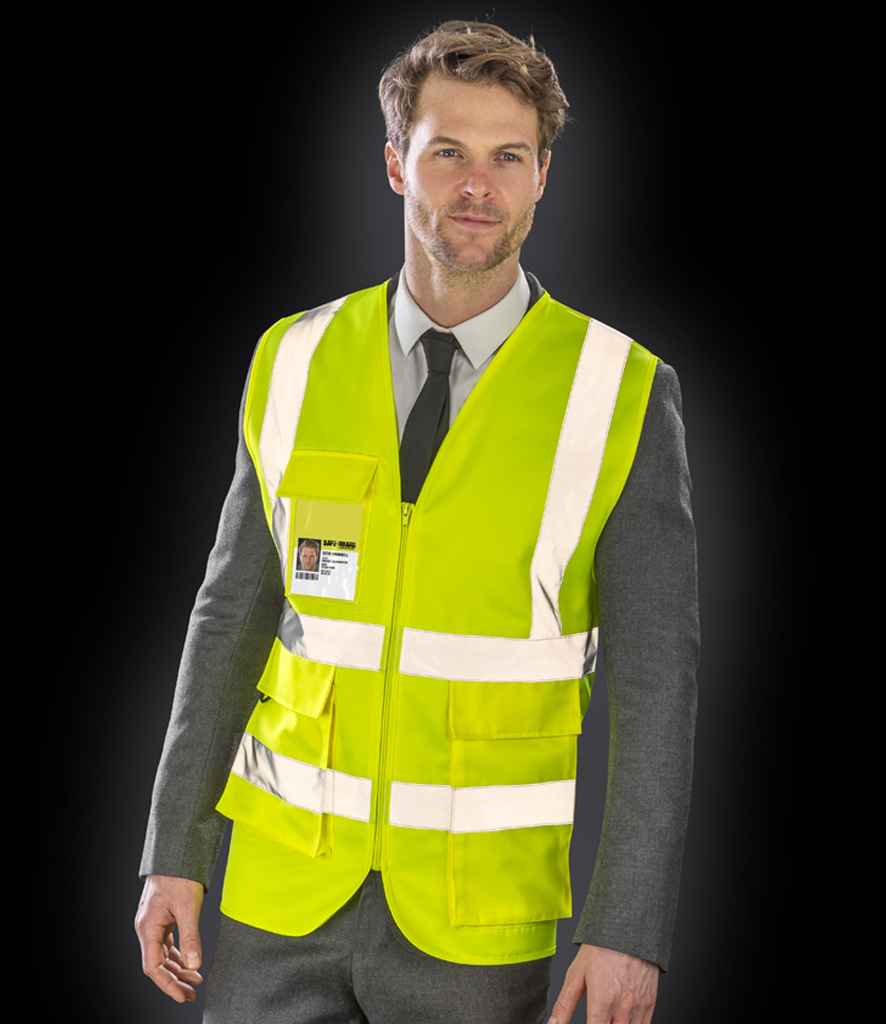 Result Safe-Guard Heavy Duty Poly/Cotton Security Vest - Yellow (RS477)