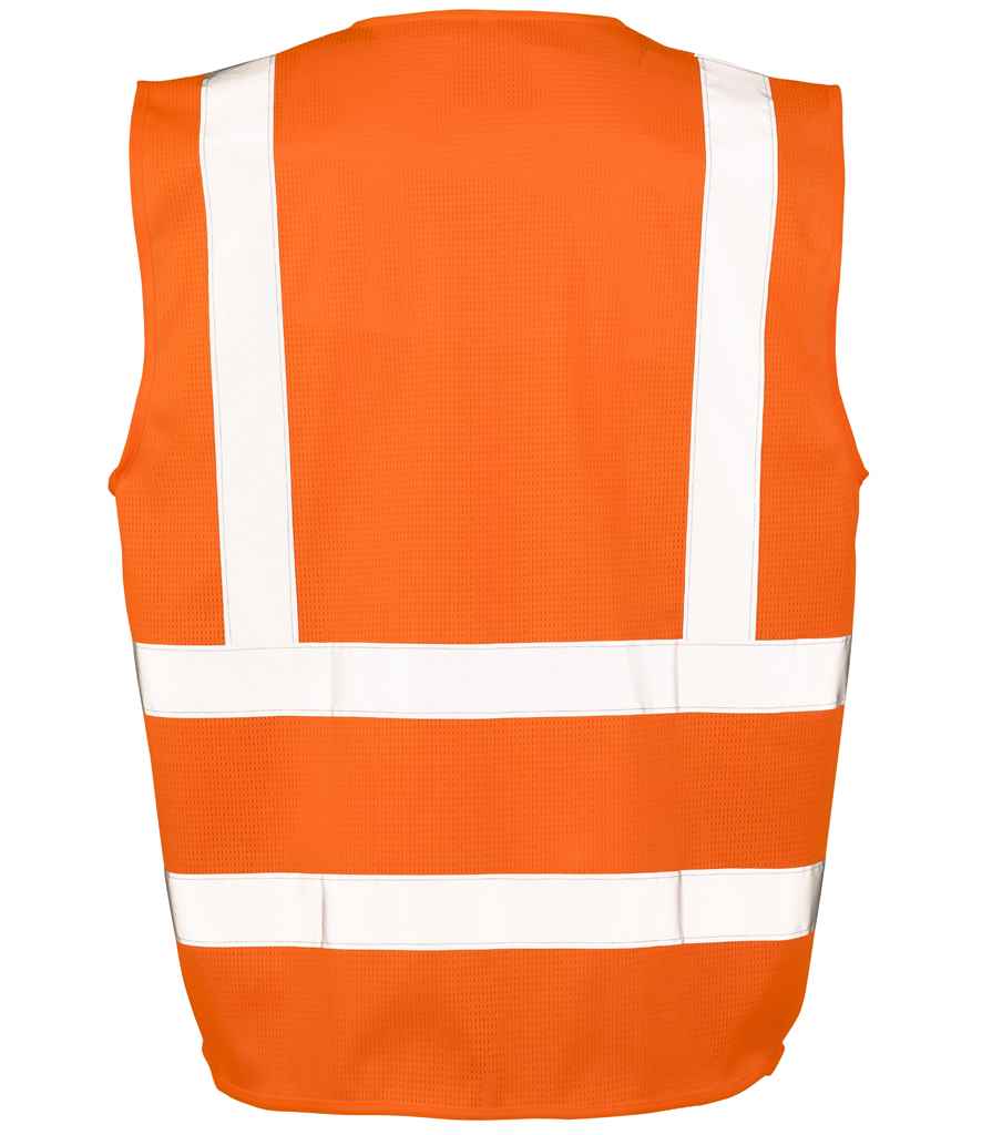 Result Safe-Guard Executive Cool Mesh Safety Vest - Fluorescent Orange (RS479)