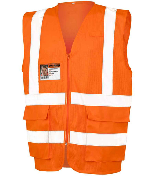 Result Safe-Guard Executive Cool Mesh Safety Vest - Fluorescent Orange (RS479)