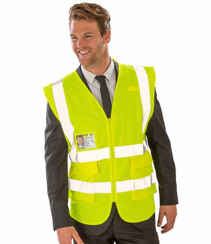Result Safe-Guard Executive Cool Mesh Safety Vest - Fluorescent Yellow (RS479)