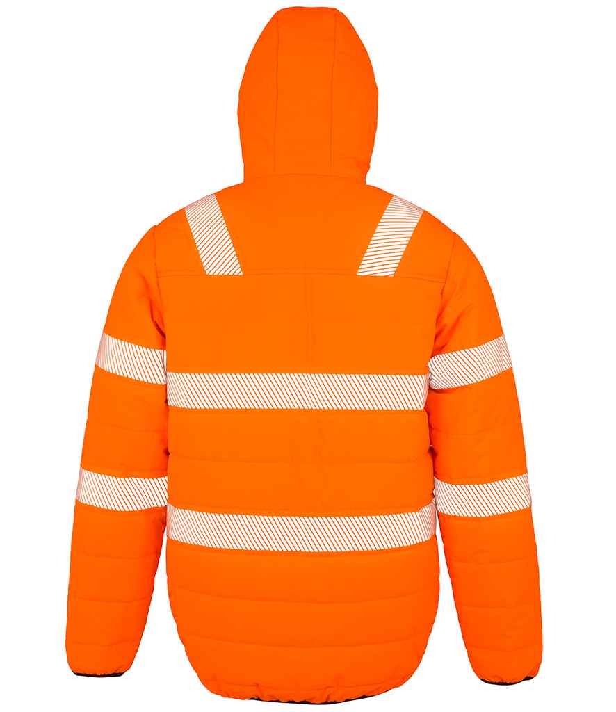 Result Genuine Recycled Ripstop Padded Safety Jacket - Fluorescent Orange (RS500)