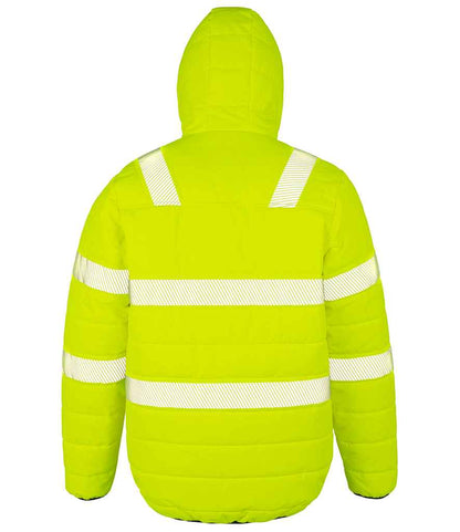 Result Genuine Recycled Ripstop Padded Safety Jacket - Fluorescent Yellow (RS500)